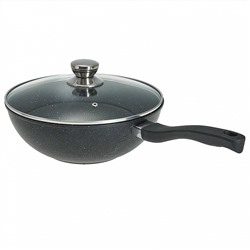 Вок 28 см с антипригарным покрытием и стеклянной крышкой ТМ Гардарика 0728-04-10 серия "Орион"