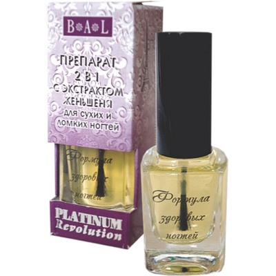 BAL Platinum Revolution Препарат 2в1 с экстр. Женьшеня д/сух.ломких ногтей 10