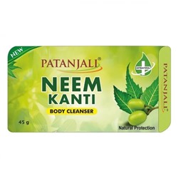 NEEM KANTI Body Cleanser, Patanjali (НИМ мыло для тела, Патанджали), 45 г.