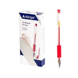 Авторучка гел. красн. Alingar игольчатая прозр.корпус (выпис.по 2шт.) AL6101