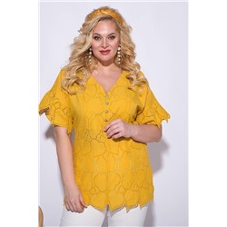 Liliana 1171БрЛ шафран+белый, Брюки,  Туника