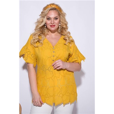 Liliana 1171БрЛ шафран+белый, Брюки,  Туника