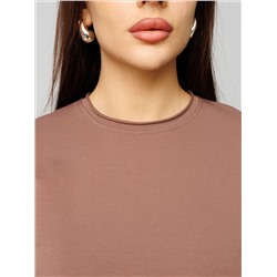 Женский лонгслив из футера 2-х нитки Lingeamo какао ВК-25 (02)