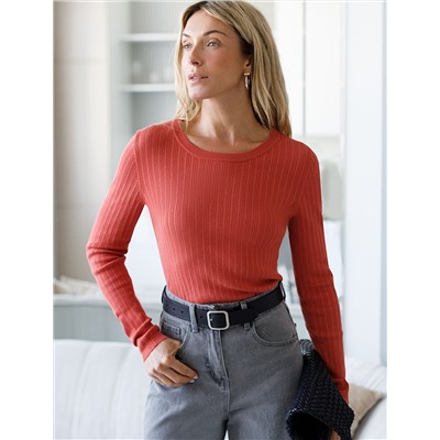 Джемпер тонкой вязки из вискозы с нейлоном