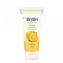 ORANGE FACE WASH, Sri Sri Tattva (Гель для умывания С ЭКСТРАКТОМ АПЕЛЬСИНА, для свежей и сияющей кожи, Шри Шри Таттва), 60 мл. - СРОК ГОДНОСТИ ДО 31 ЯНВАРЯ 2025 ГОДА