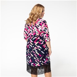 Платье, трикотаж, фуксия