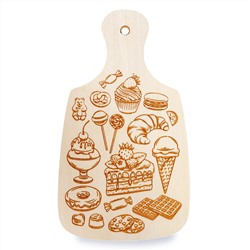 Разделочная доска для выжигания «Сладости»