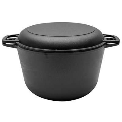 Кастрюля чугунная с крышкой-сковородой чугунной, 4 л, 22 см 1304-4 ТМ ГАРДАРИКА