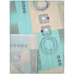 Простыня Ивановская бязь Графика вид 4/1 бирюзовый