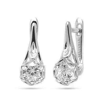 Серьги из серебра куб.циркон., МЦВ171