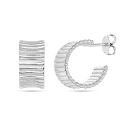 Серьги из серебра без вставки, ТЦС-8613