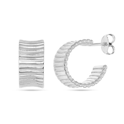 Серьги из серебра без вставки, ТЦС-8613