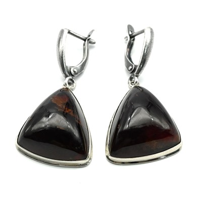 Серьги гранат 20*22мм.