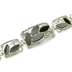 Браслет из обсидиана золотого, 20 см.