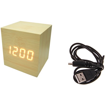 Электронные часы в деревянном корпусе VST-869-1 красные цифры
