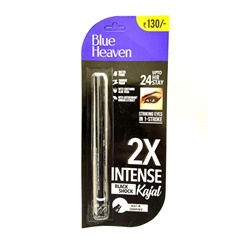 Soft Kajal 2X INTENSE, Black Shock KAJAL, Blue Heaven (Мягкий КАДЖАЛ в карандаше, подводка для глаз, с точилкой, ЭКСТРА ЧЕРНЫЙ, Блю Хэвен), 0,35 г.