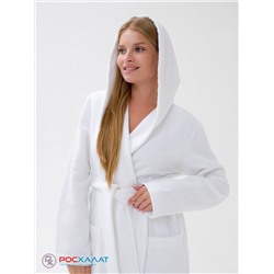 Женский халат с капюшоном белый  МЗ-06 (1)