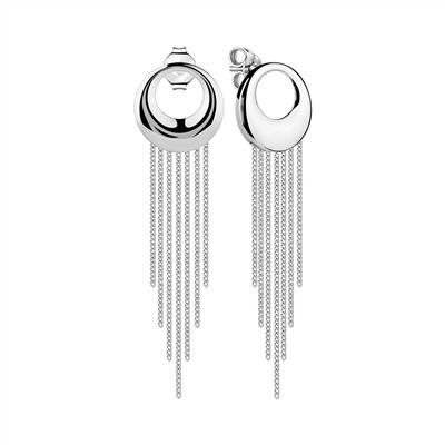 Серьги из серебра без вставки, Л-12186