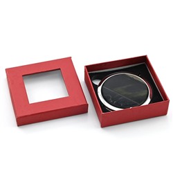 Зеркальце дорожное с соколиным глазом, серебристое