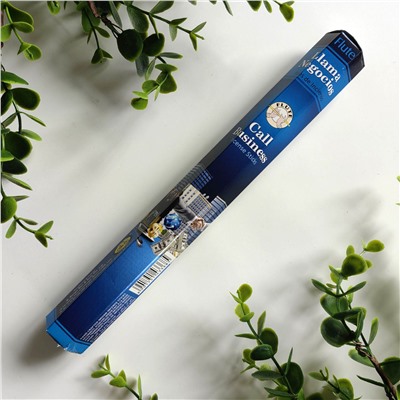 Flute CALL BUSINESS Incense Sticks, Cycle (ПРИВЛЕЧЕНИЕ БИЗНЕСА ароматические палочки, Энергия, зелень и свежесть, Сайкл), шестигранник 20 палочек.