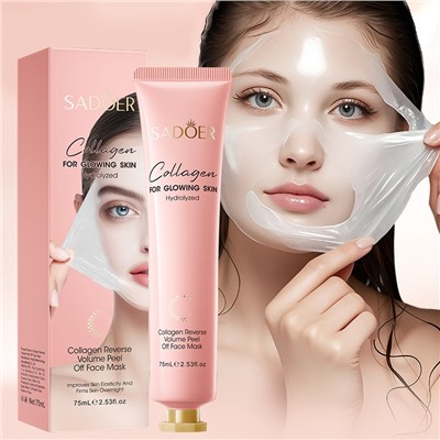Маска-пленка с гидролизованным коллагеном для сияния кожи Sadoer, 75 мл.