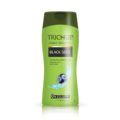 Trichup Herbal Shampoo BLACK SEED, Vasu (Тричуп Травяной шампунь ЧЕРНЫЕ СЕМЕНА, Питание и защита, Васу), 400 мл.