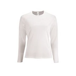 Футболка с длинным рукавом Sporty LSL Women, белая