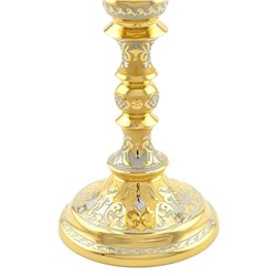 Кубок с гравировкой, вставки Малахит 130*130*230мм