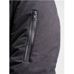 Бомбер удлиненный серый