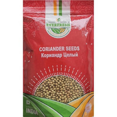 CORIANDER SEEDS, Everfresh (КОРИАНДР ЦЕЛЫЙ, Эверфреш), 100 г. - СРОК ГОДНОСТИ ДО 28 НОЯБРЯ 2024 ГОДА