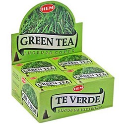 Hem Incense CONES GREEN TEA (Благовония конусы ЗЕЛЁНЫЙ ЧАЙ, Хем), уп. 10 конусов.
