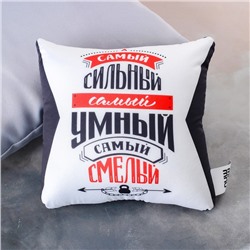 Подушка-антистресс «Самый сильный, самый умный, самый смелый», 20х20 см