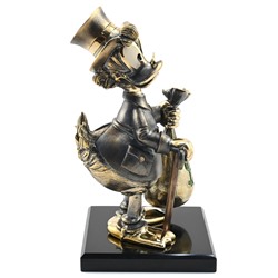 Статуэтка из бронзы "Скрудж" на подставке из долерита 100*100*188мм