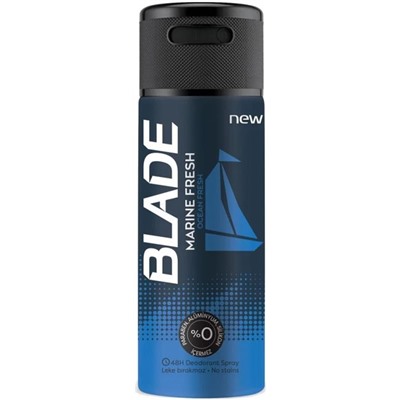 Дезодорант  мужской спрей BLADE Marine fresh 150мл АКЦИЯ! СКИДКА 10%