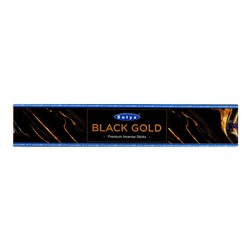 BLACK GOLD Premium Incense Sticks, Satya (ЧЁРНОЕ ЗОЛОТО премиальные благовония, Сатья), 15 г.