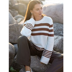 Джемпер крупной вязки из хлопка