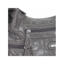 Сумка женская искусственная кожа Guecca-7012,  1отд+карм/перег,  плеч/ремень,  серый 234006