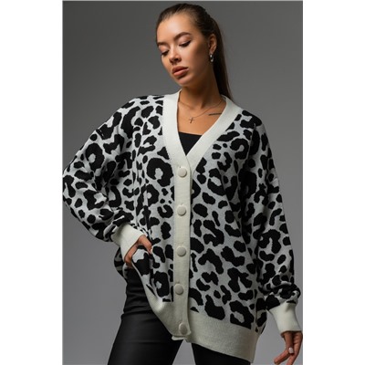 Женский удлиненный кардиган оверсайз на пуговицах Happyfox