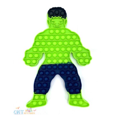 POP IT antistress Сенсорная игрушка с пузырьками ХАЛК 30*20 см / Вечная пупырка popit_hulk, popit_hulk/1931-25