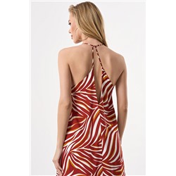 Сарафан на бретелях с открытой спиной из вискозы терракотовый