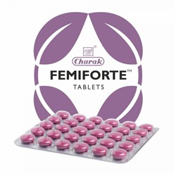FEMIFORTE Tablets, Charak (ФЕМИФОРТЕ, средство для женского здоровья, борется с лейкореей, противомикробное, Чарак), блистер 30 таб.