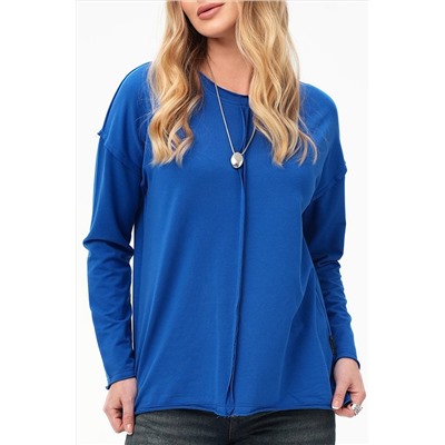 Женский лонгслив оверсайз из футера двухнитки Happyfox