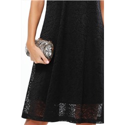 Платье гипюровое нарядное черное