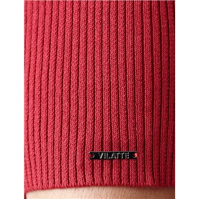 Водолазка тонкой вязки в рубчик из хлопка с нейлоном