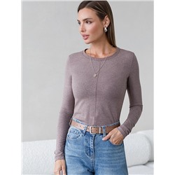 Лонгслив из премиального хлопка с эластаном