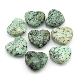 Сердце из камня (имитация бирюзы) 38*34*15мм