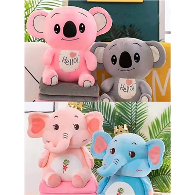 Игрушка с пледом КОАЛА HELLO - розовый р-р 130х160