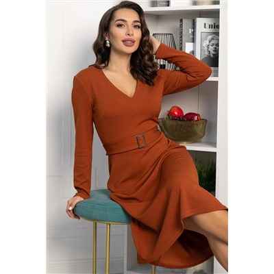 Платье трикотажное Парижанка (терракот) П14335-10М