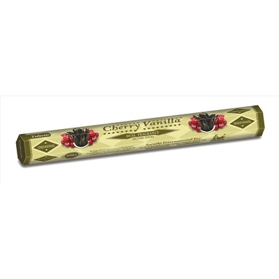 Tulasi CHERRY VANILLA Dual Fragrance Incense Sticks, Sarathi (Туласи благовония ВИШНЯ ВАНИЛЬ, Саратхи), уп. 20 палочек.