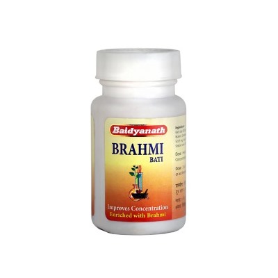 BRAHMI Bati, Baidyanath (БРАМИ (БРАХМИ) Вати, Тоник для мозга, Байдьянатх), 80 таб.